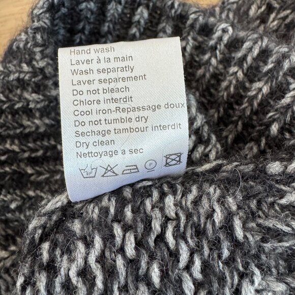 Vintage IRO Paris Mohair Wool Blend Sweater Made in Italy – Heathered Black Grey - Picture 6 of 11